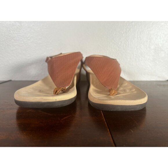 MEGNYA Orthotic Sandals Womens Sz 7.5 Brown Vegan Plantar Fasciitis Flat Feet Ho - Picture 3 of 13